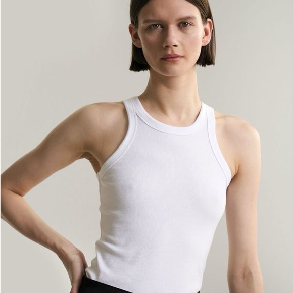 Rib Stretch Organic Cotton  tank top - Picture 1 of 8